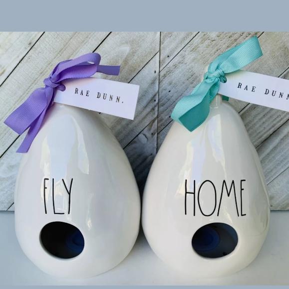 Rae Dunn birdhouse set - Picture 1 of 9